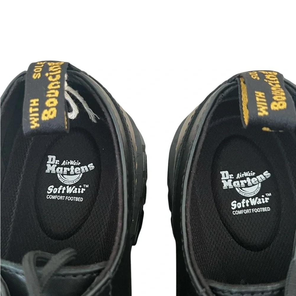 Dr Martens Black Audrick Nappa Leather Platform Shoes NWT US 9